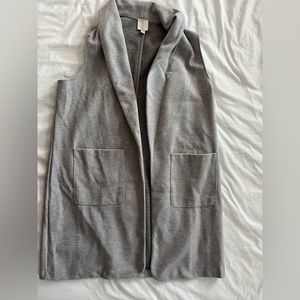 1X Joie Grey long vest with pockets